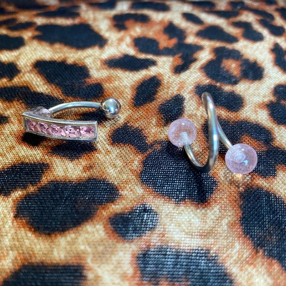 Pink belly button ring duo - Picture 2 of 13